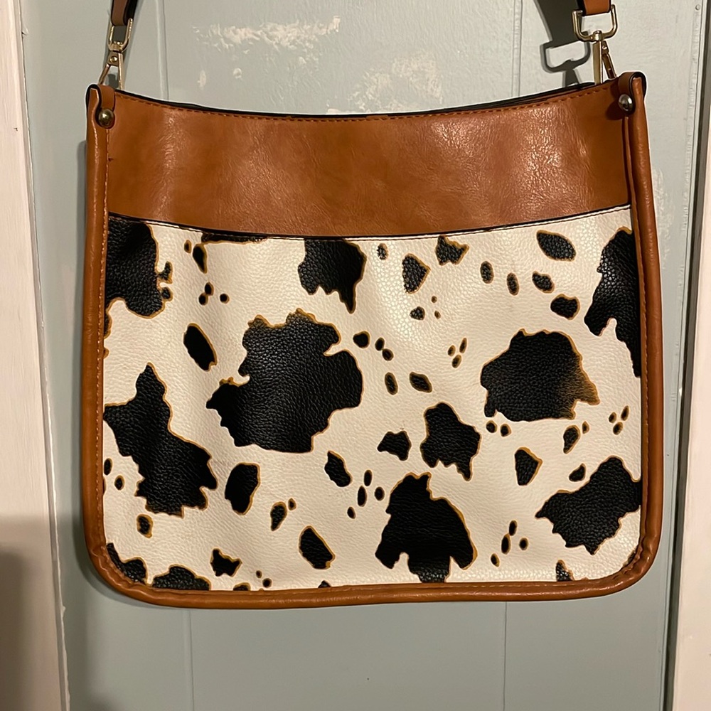 Cow print purse